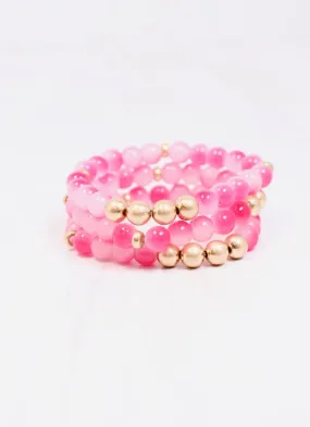 Edwardes Bracelet Set HOT PINK