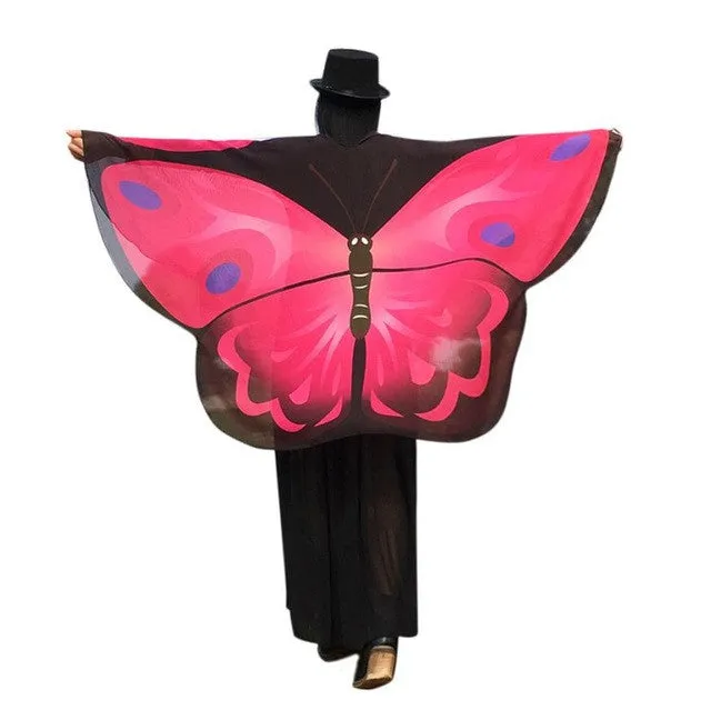 Fahsion Ladies Colorful Butterfly Print Scarves Soft Beautiful Chiffon Scarf Women Shawl Pashmina Female #63 SM6