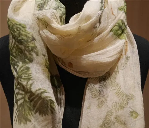 Faliero Sarti Pianta Lime Green Scarf