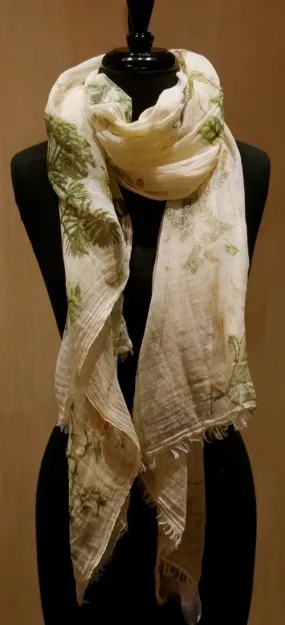 Faliero Sarti Pianta Lime Green Scarf