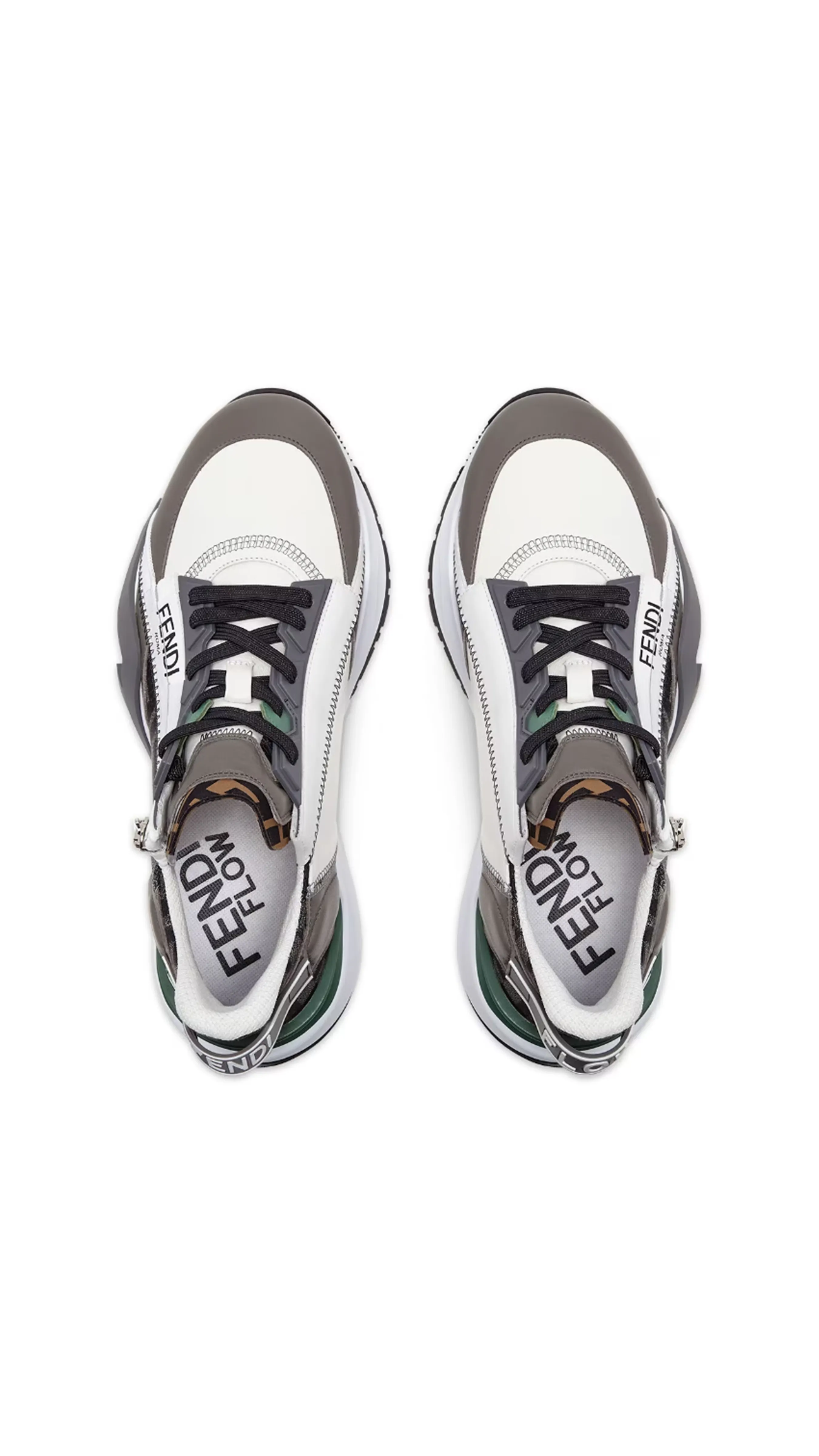 Fendi Flow Sneakers - Grey/Green