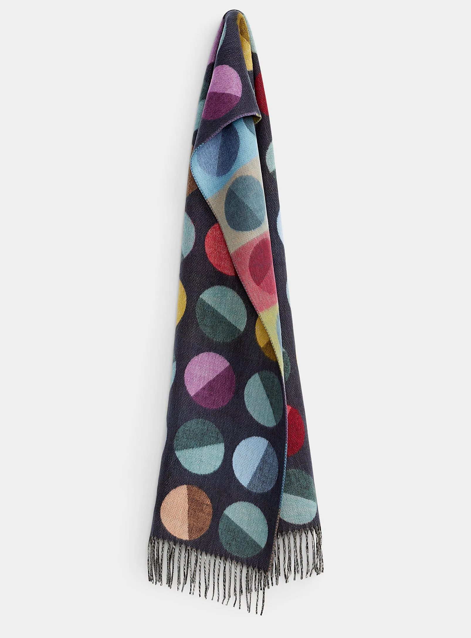 Fraas Divided Dots Woven Cashmink Scarf