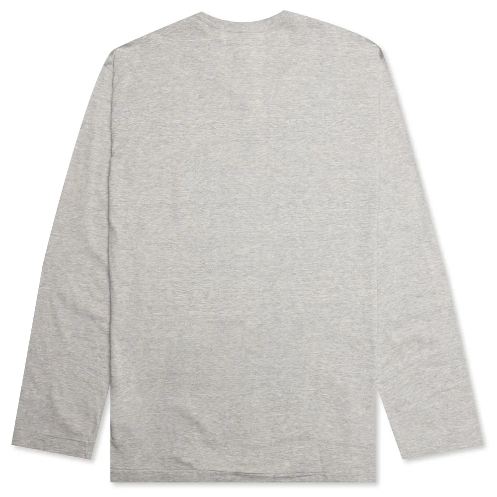 Grey Heart Logo L/S Tee - Grey