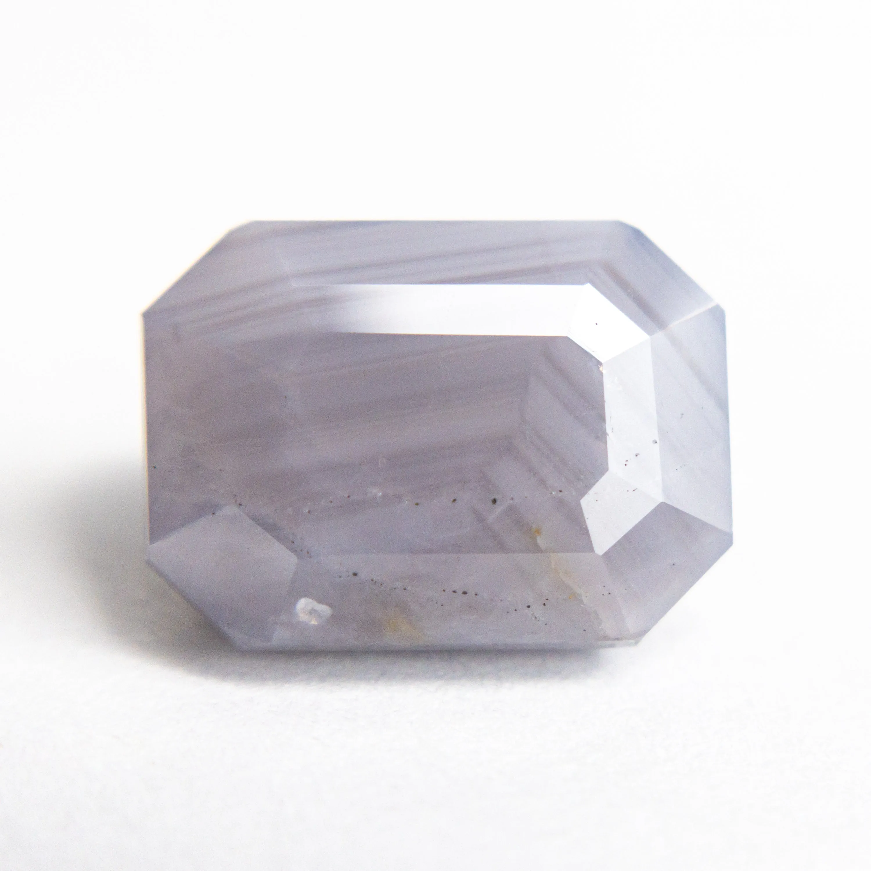 Grey/Purple Step Cut Sapphire - 9.59ct Cut Corner Rectangle