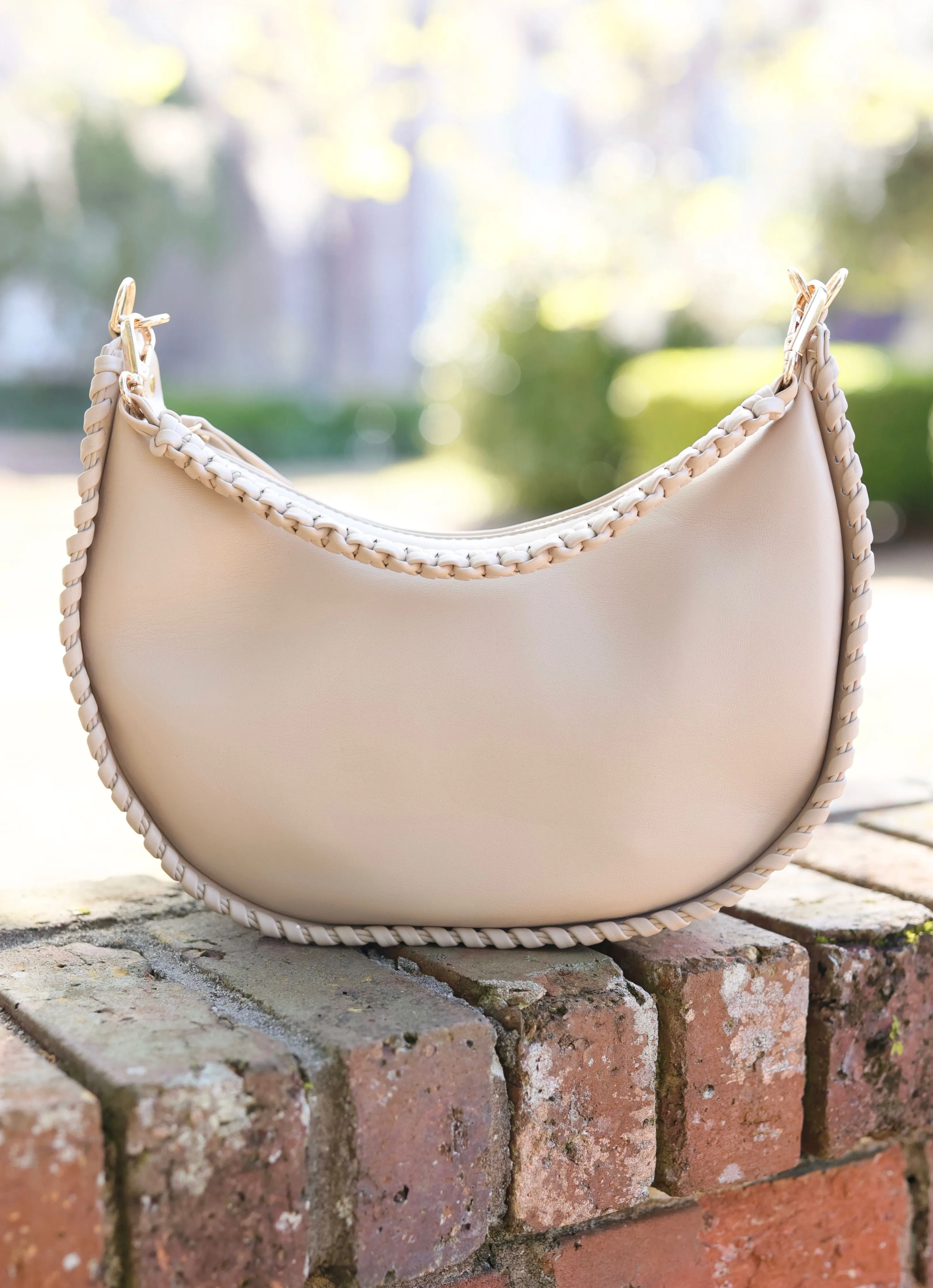 Gwynn Whipstitch Handbag TAUPE