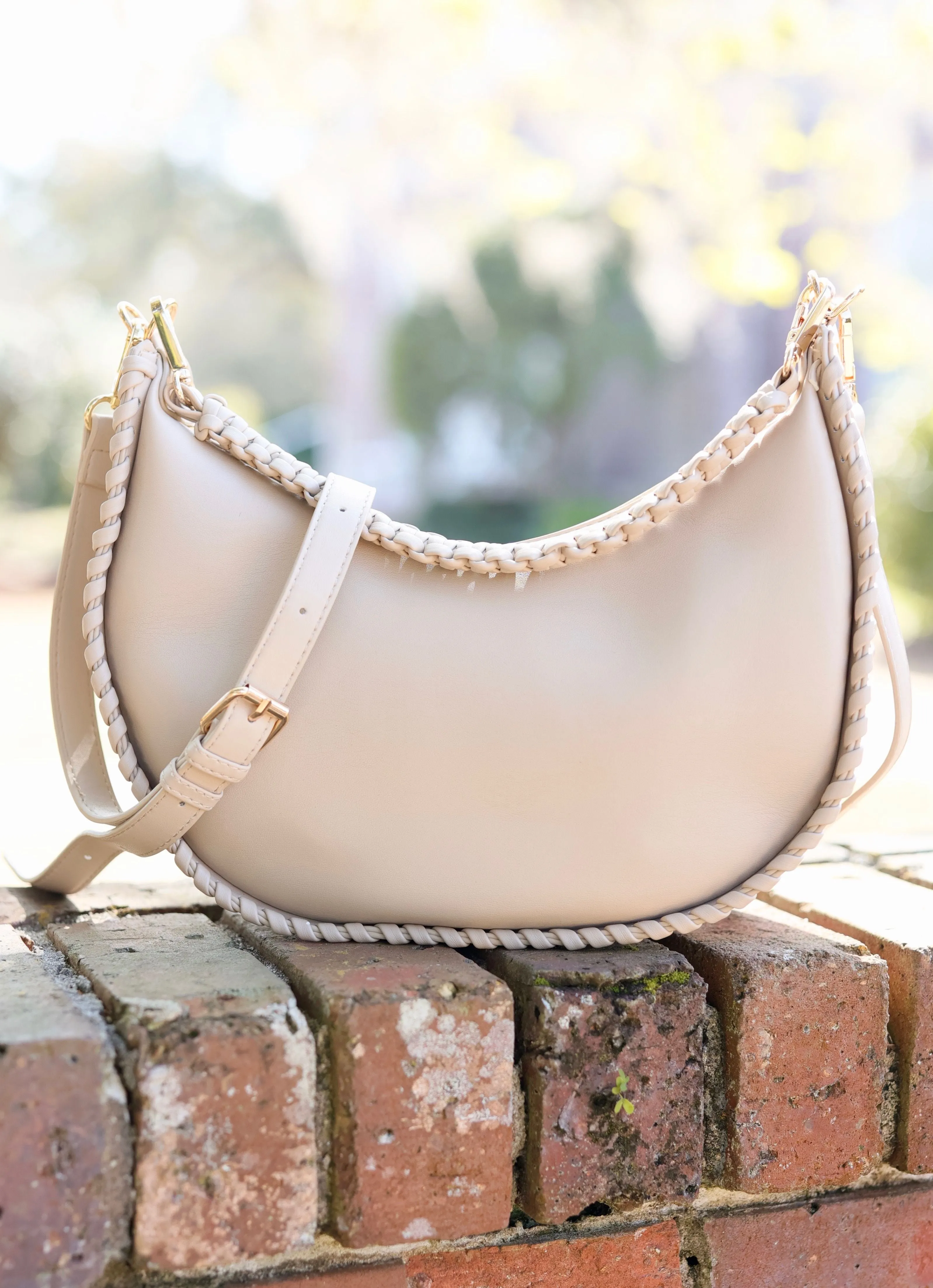 Gwynn Whipstitch Handbag TAUPE