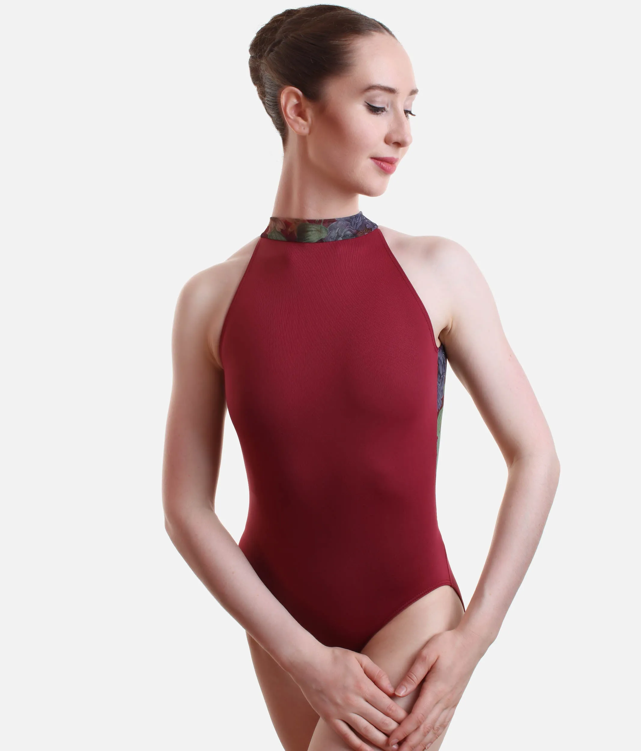 High Neck Dance Leotard, Open Back AVERY