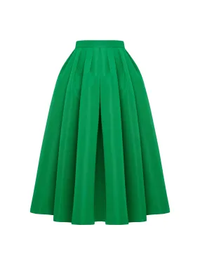 high-waisted full skirt