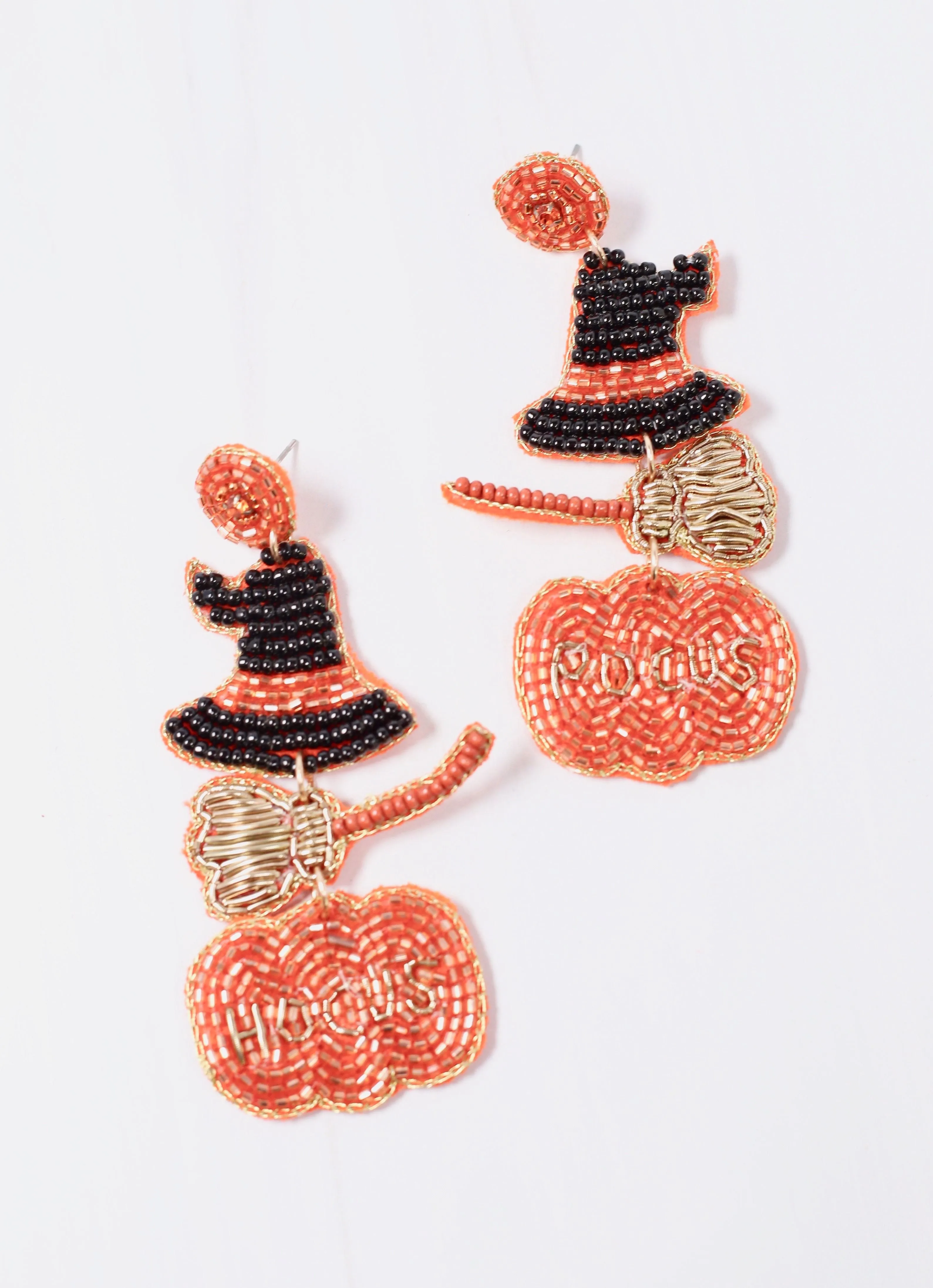 Hocus Pocus Witchy Earring ORANGE