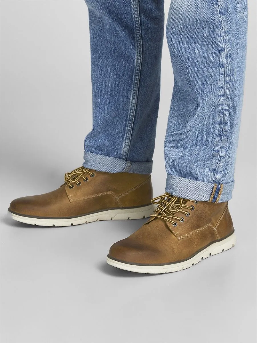 Jack & Jones Tubar Leather Boots Honey