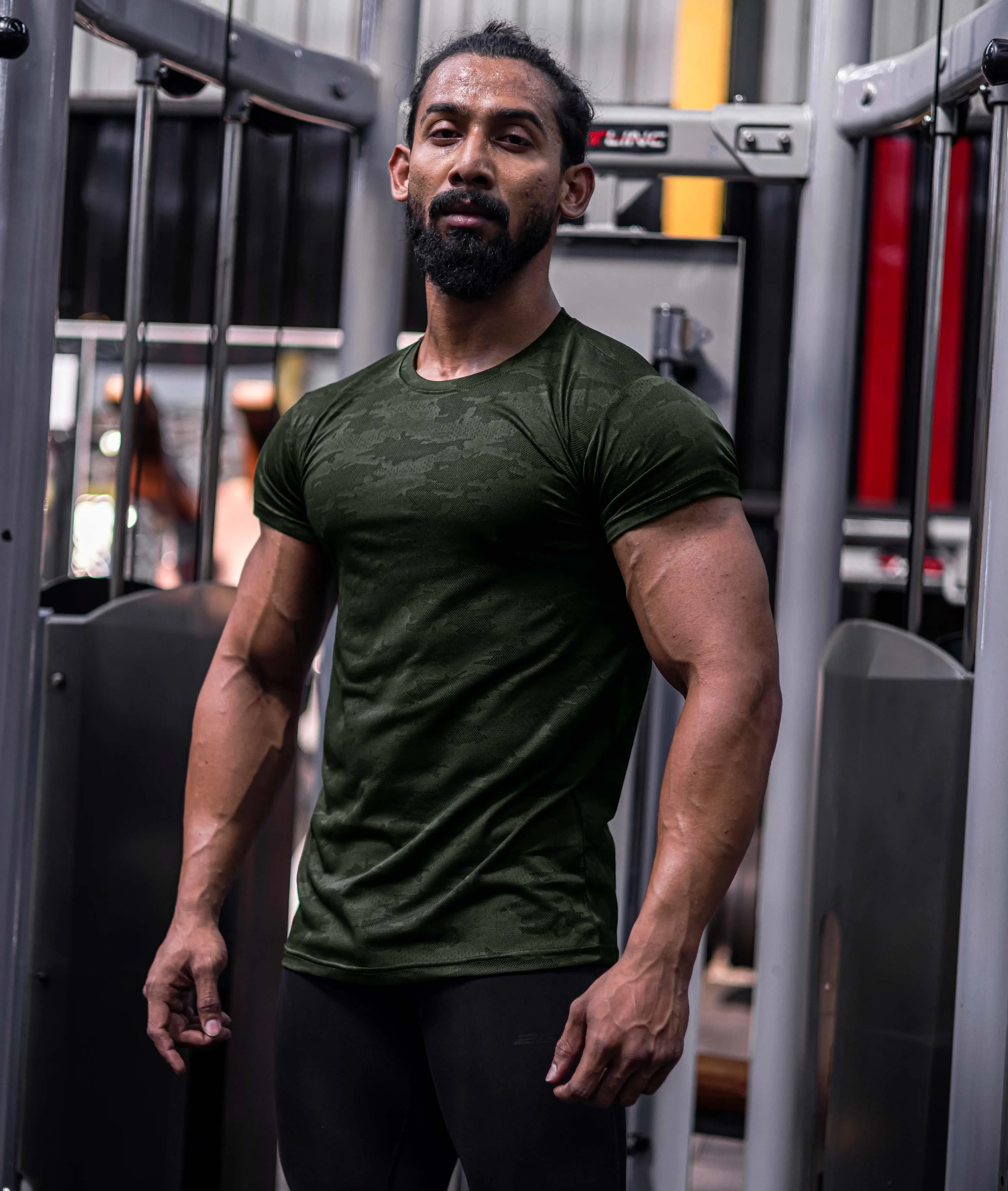 Jacquard Olive Camo GymX Tee - Sale