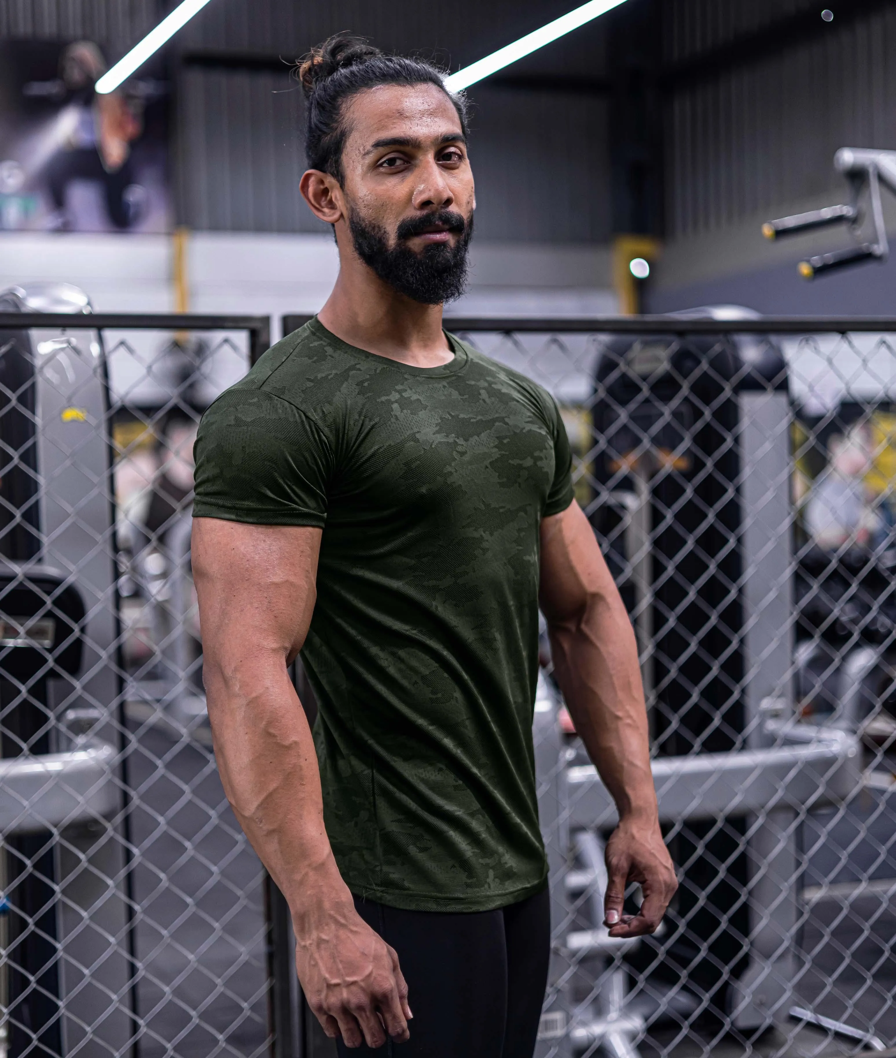 Jacquard Olive Camo GymX Tee - Sale