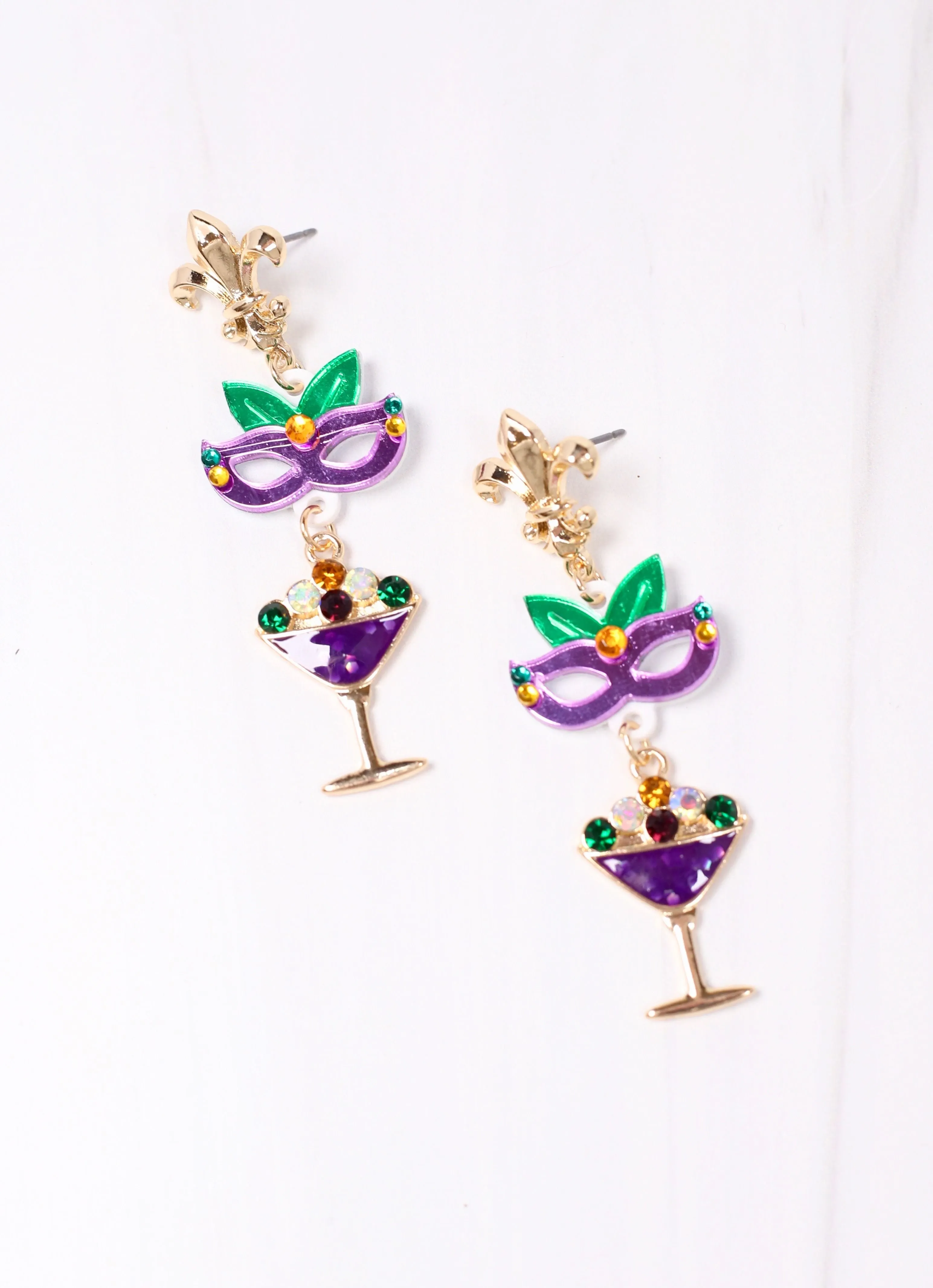 Jazzy Time Drop Earring PURPLE