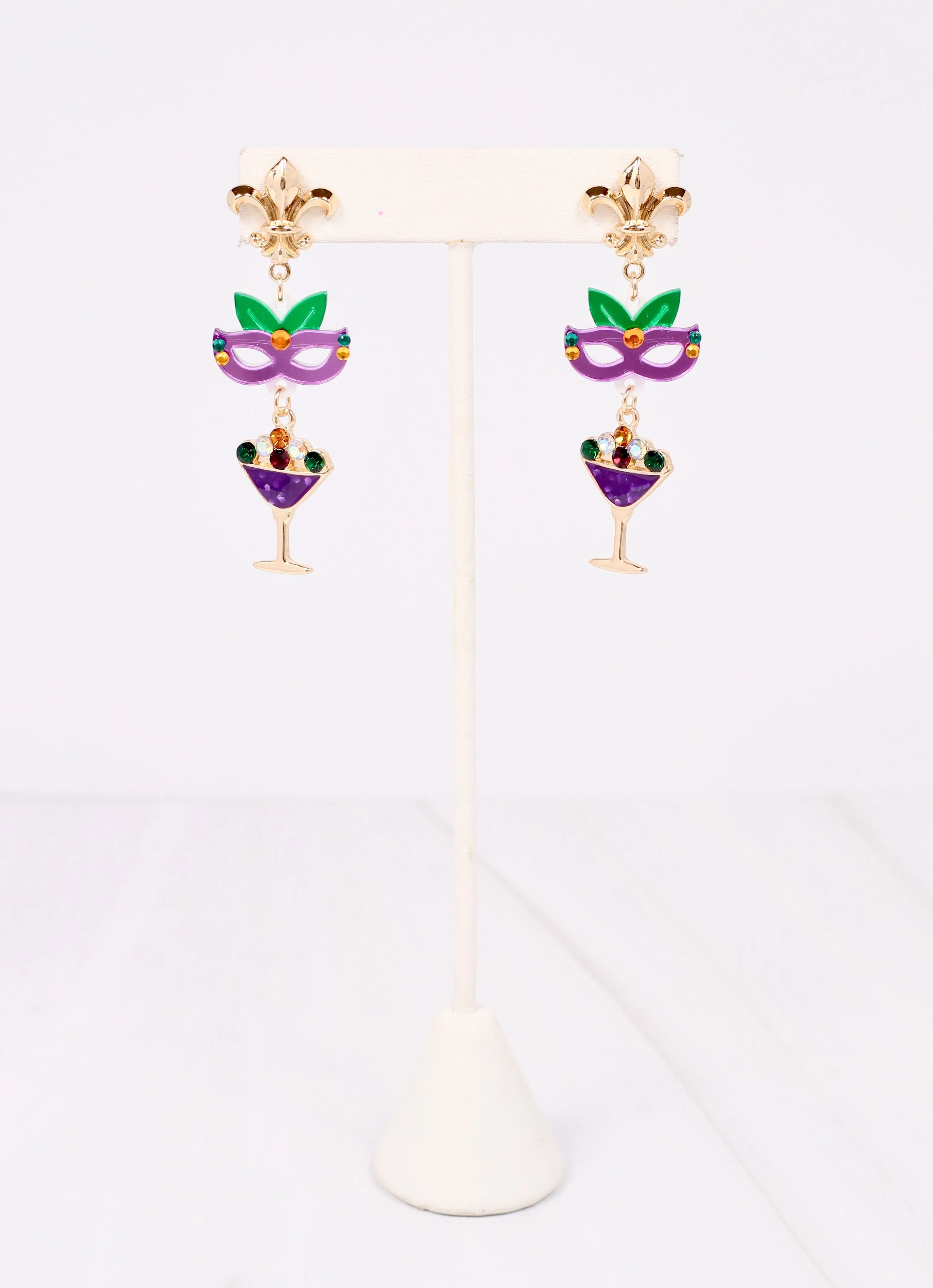 Jazzy Time Drop Earring PURPLE