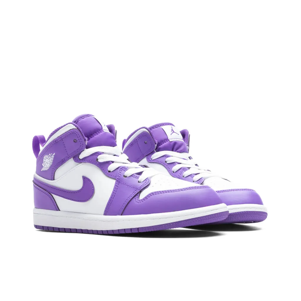 Jordan 1 Mid (PS) - Purple Venom/White