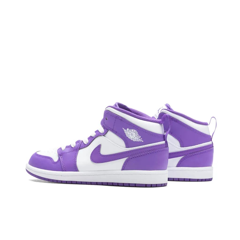 Jordan 1 Mid (PS) - Purple Venom/White