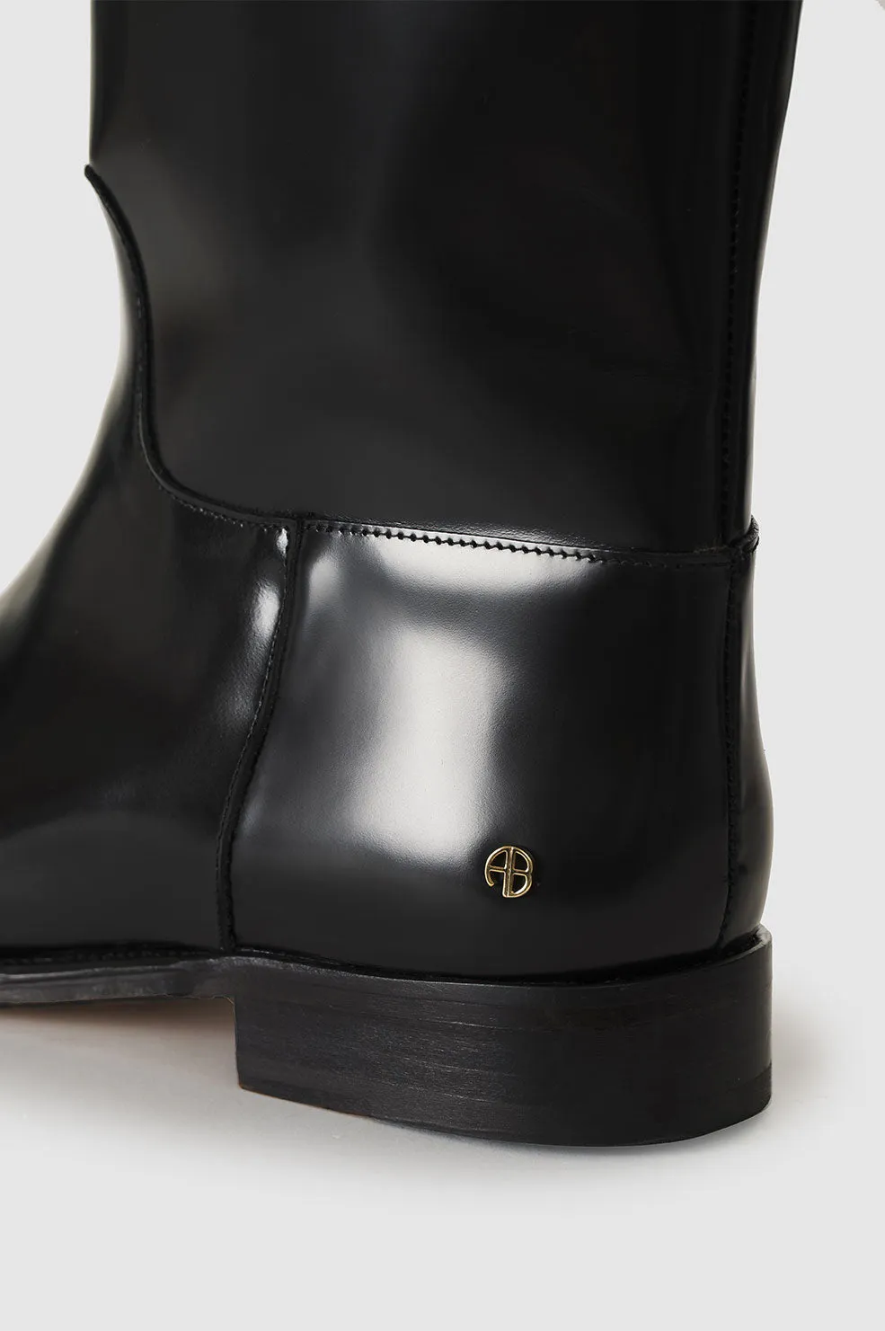 Kari Riding Boots - High-Shine Black