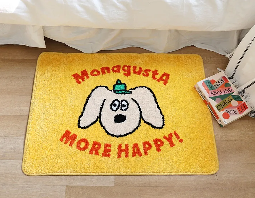 Large Big Yellow Square Cute Animal Dogs Charlie Characters Floor Mats Rugs Bathroom Home Decor Bedroom Door Foot Pads Soft Anti