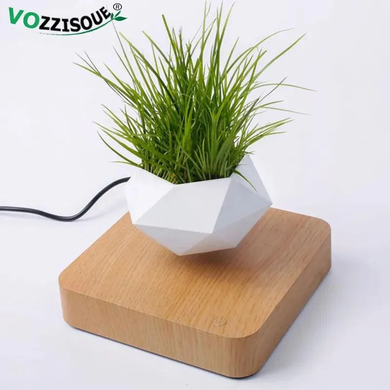 Levitating Air Bonsai Pot Rotation Magnetic Suspension Desk Plant