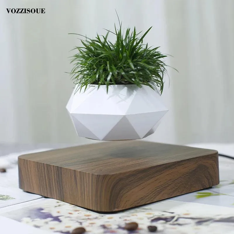 Levitating Air Bonsai Pot Rotation Magnetic Suspension Desk Plant