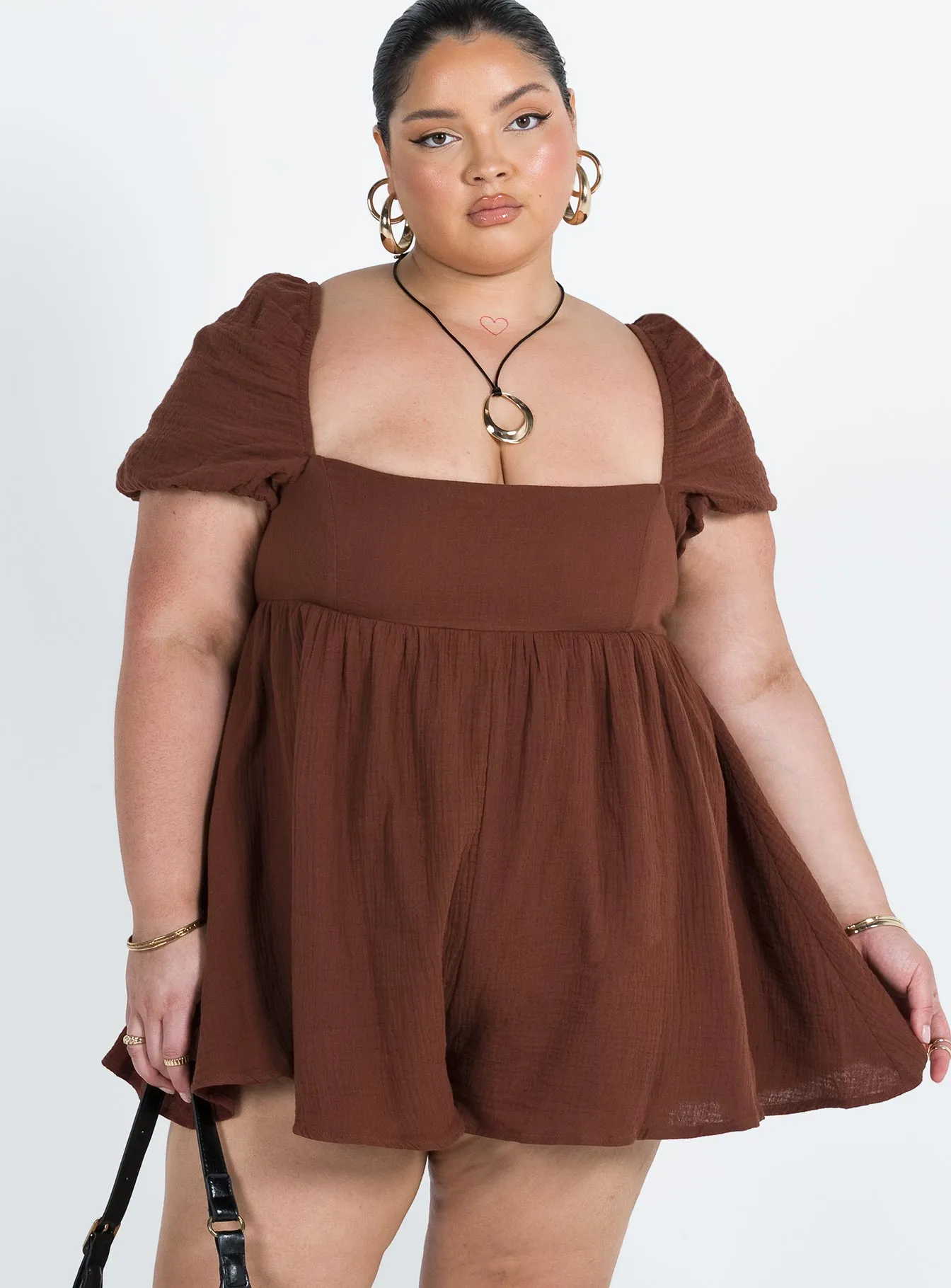 Lorna Playsuit Brown Curve