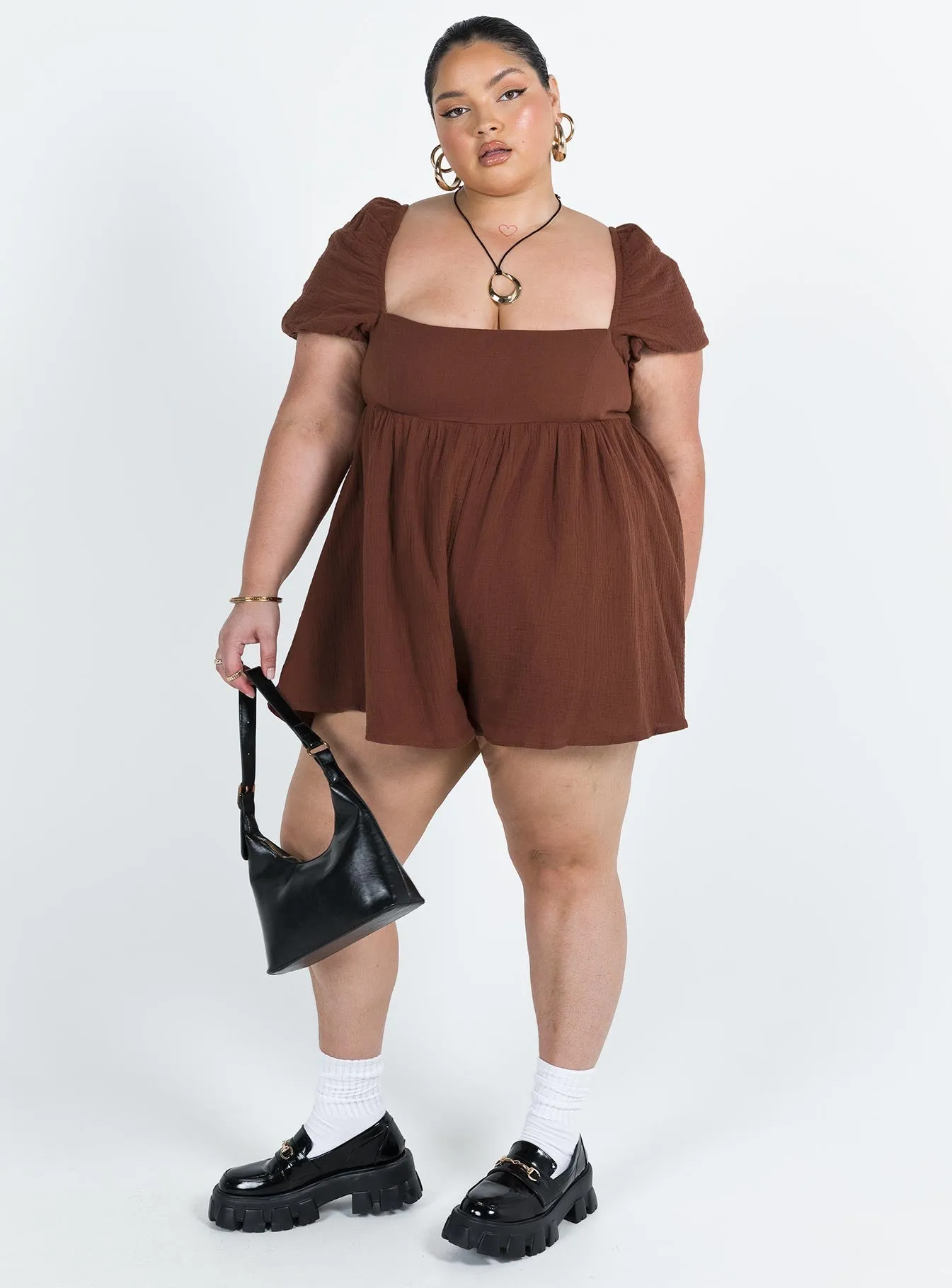 Lorna Playsuit Brown Curve