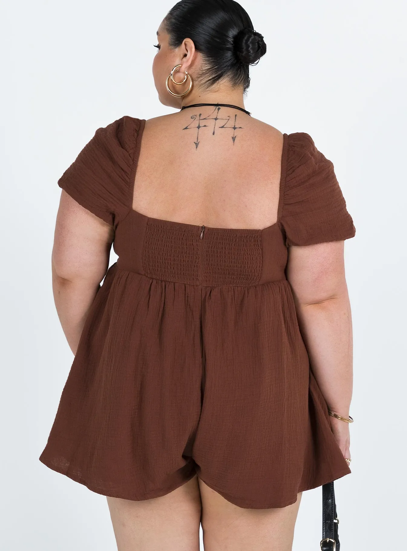 Lorna Playsuit Brown Curve