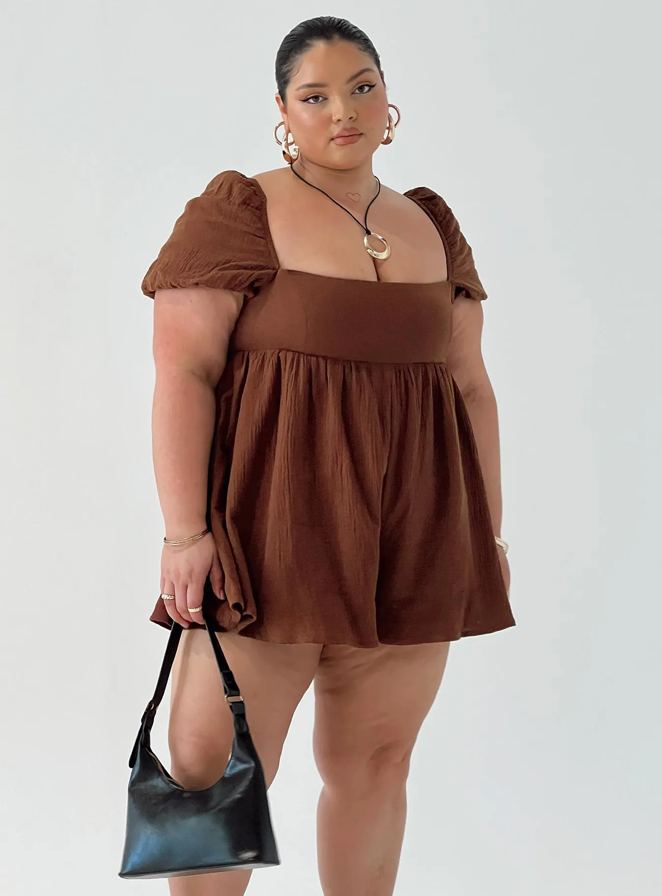 Lorna Playsuit Brown Curve