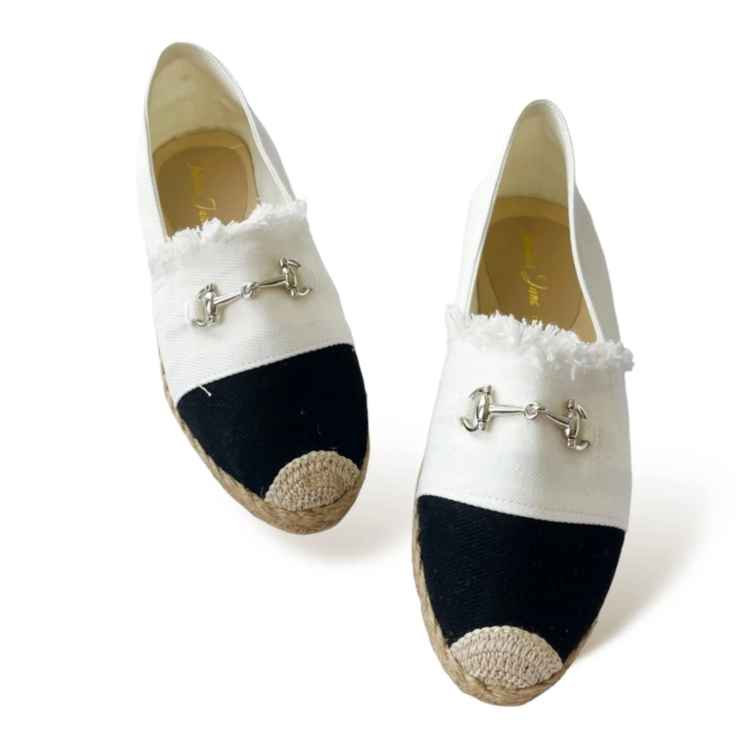 LOVE White Canvas Espadrilles