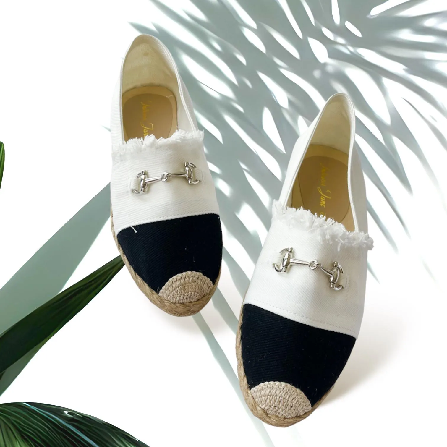 LOVE White Canvas Espadrilles