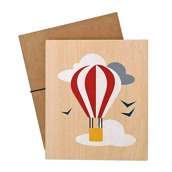 Lubulona Wooden Art Piece Hot Air Balloon