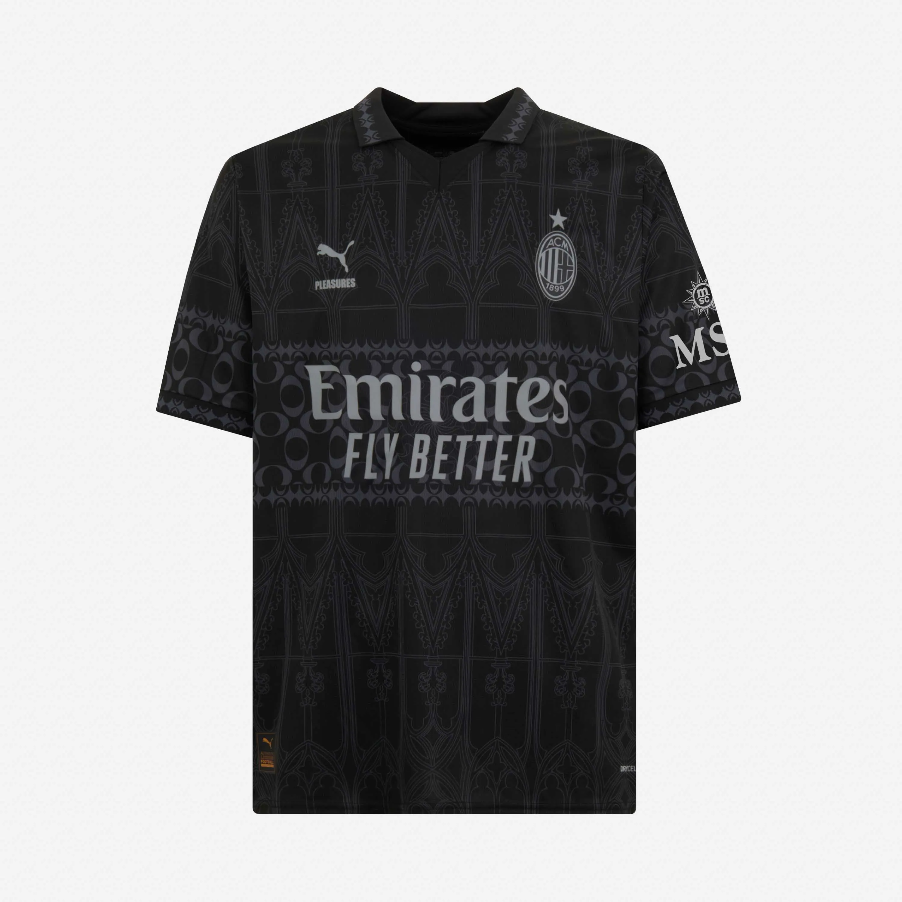 MAGLIA GARA AC Milan x Pleasures 2023/24  – Dark version