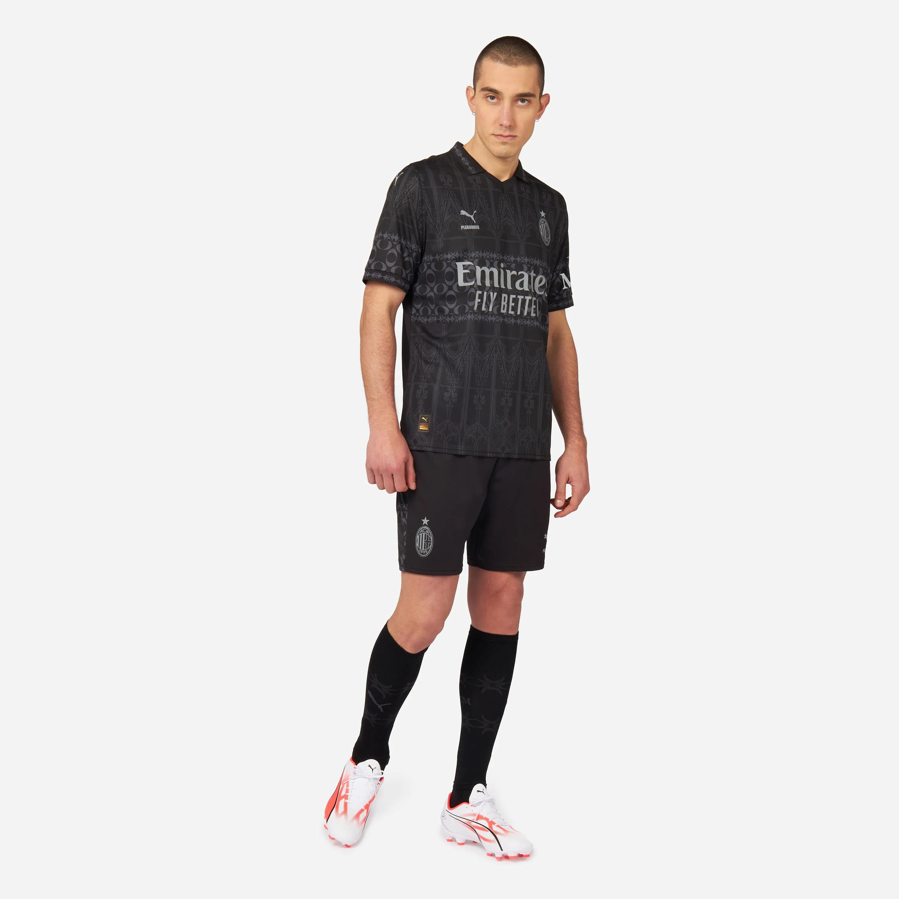 MAGLIA GARA AC Milan x Pleasures 2023/24  – Dark version