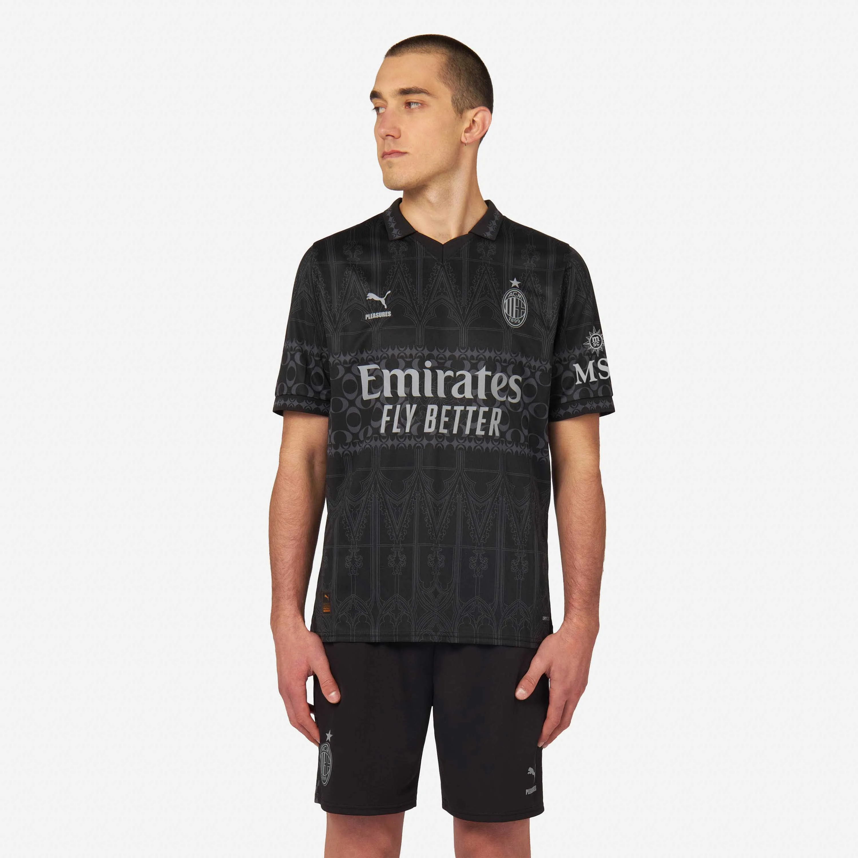 MAGLIA GARA AC Milan x Pleasures 2023/24  – Dark version