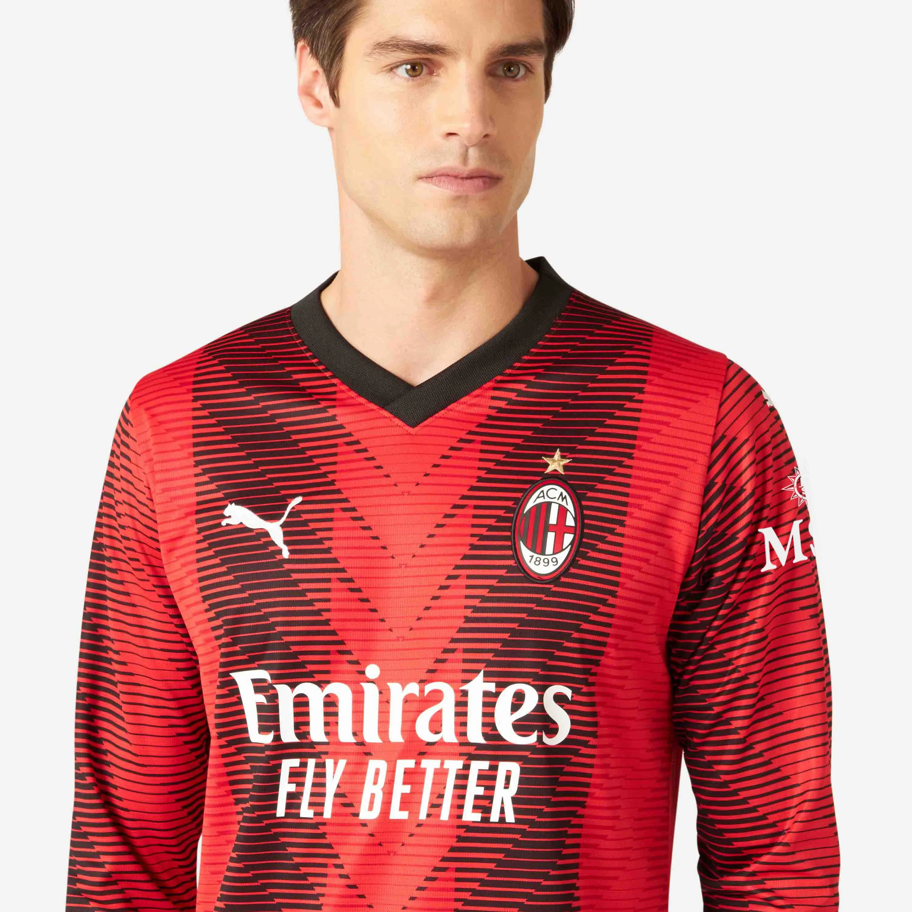 MAGLIA MILAN GARA HOME 2023/24 A MANICHE LUNGHE