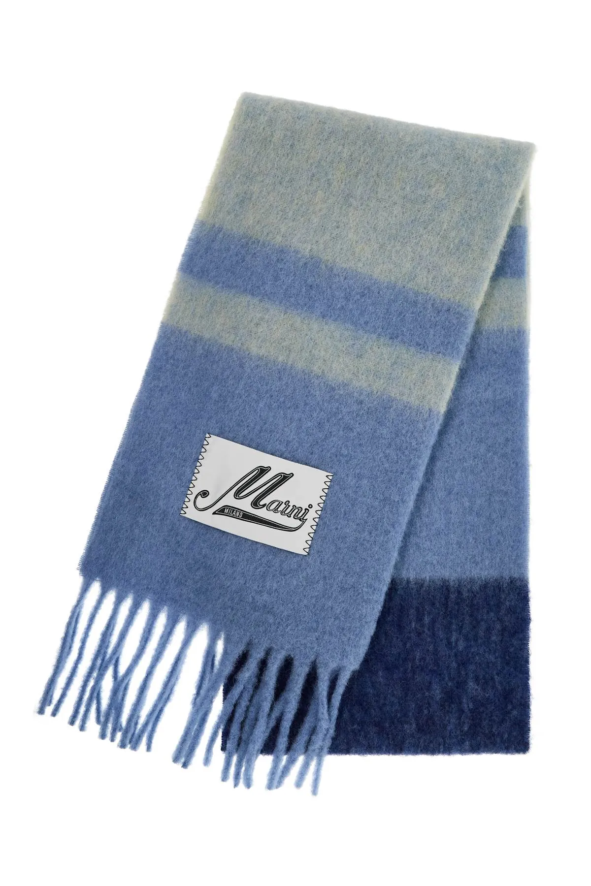 Marni Mohair Scarf For Stylish   Blue