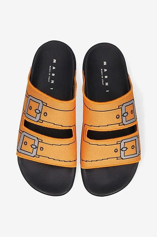 Marni sliders Sandal men's orange color