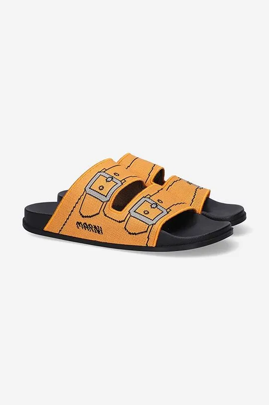 Marni sliders Sandal men's orange color