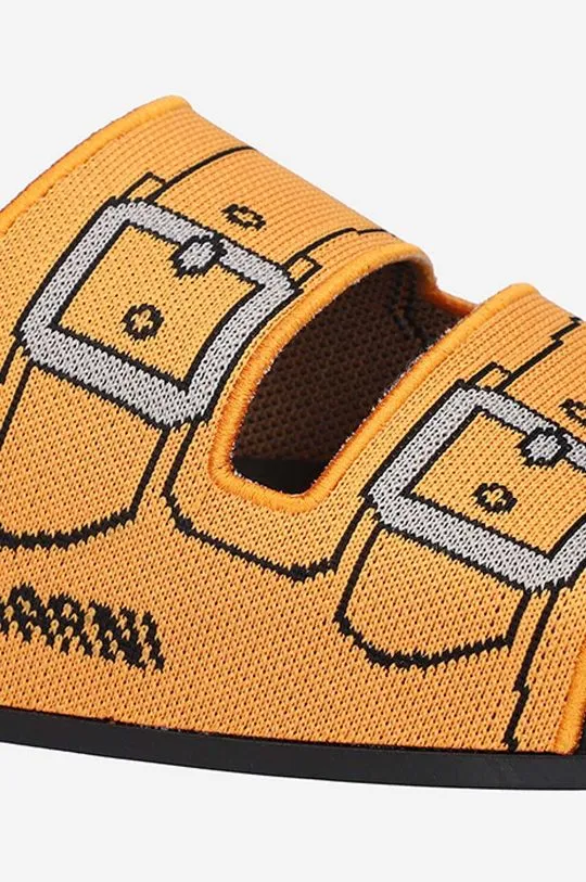 Marni sliders Sandal men's orange color