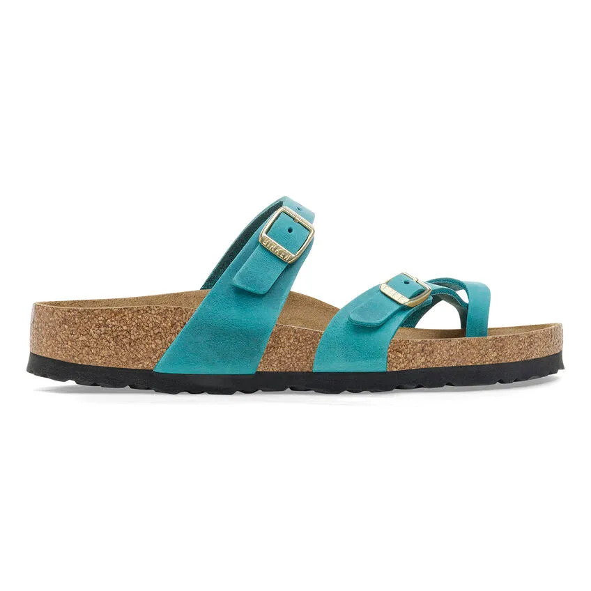  Mayari Strappy Sandal in Oiled Leather Biscay Bay  