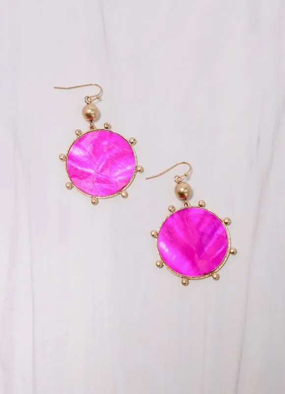 McConnell Disc Drop Earring FUCHSIA