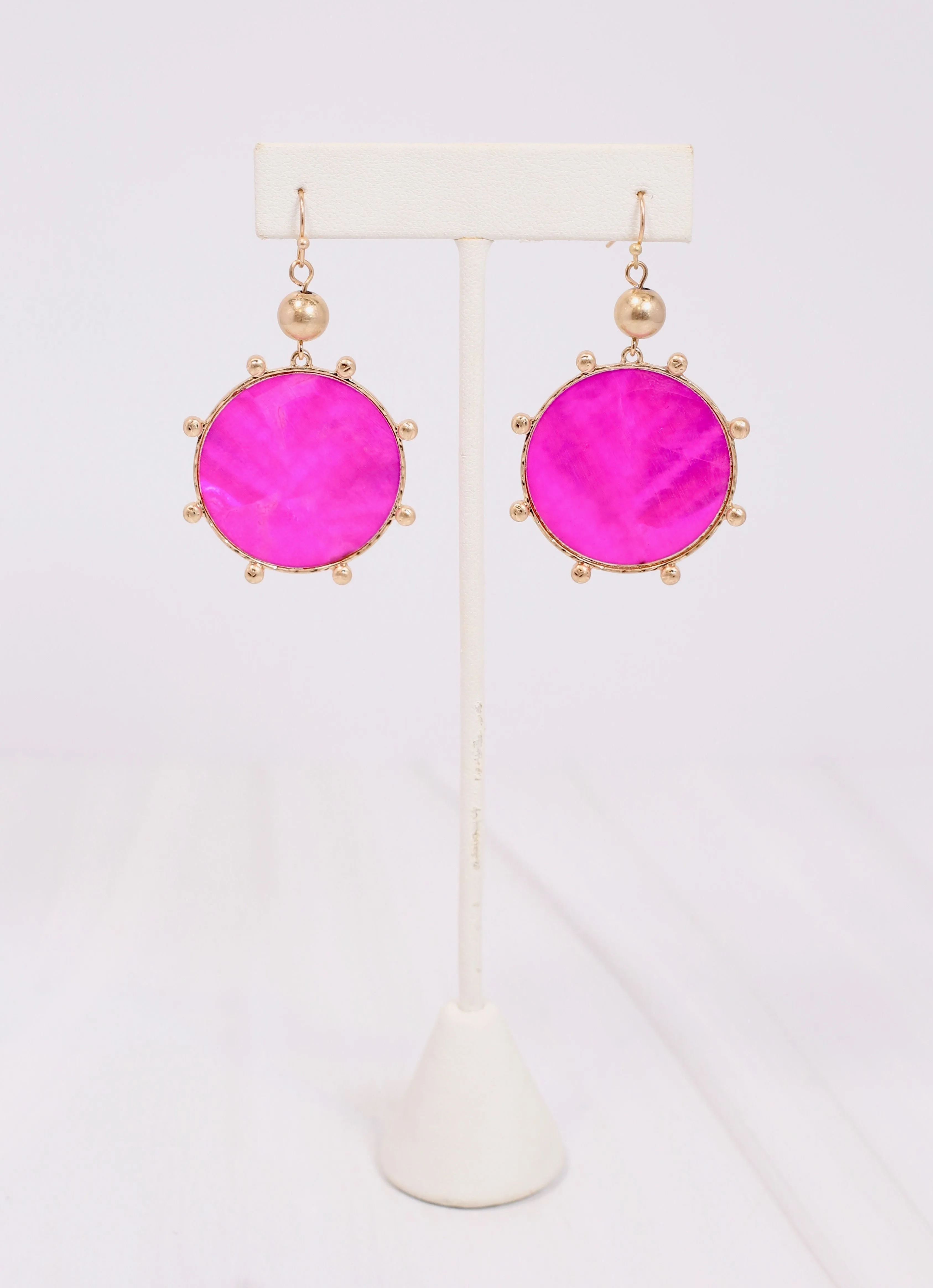 McConnell Disc Drop Earring FUCHSIA