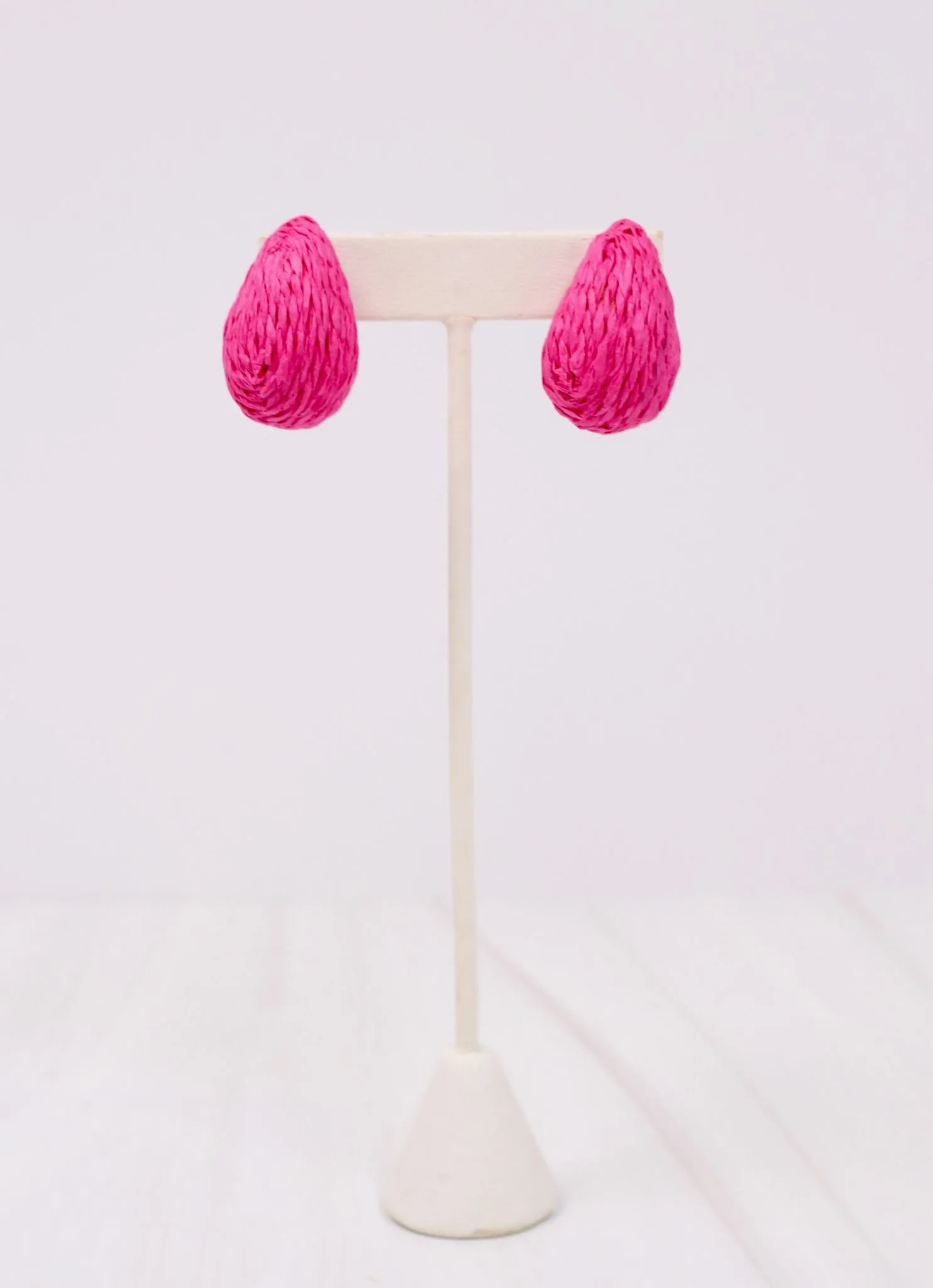 McDougall Wrapped Drop Earring HOT PINK