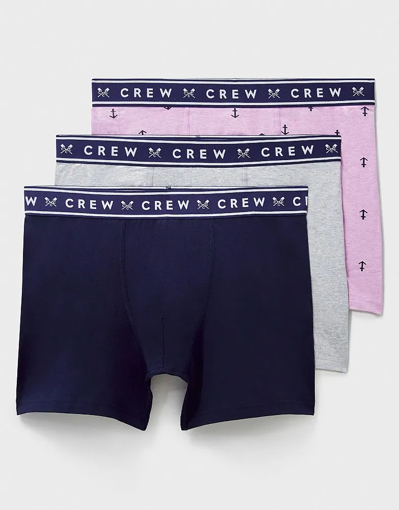 Men's 3 Pack Jersey Boxer Box from Crew Clothing Company