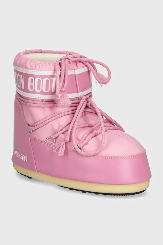 Moon Boot snow boots MB ICON LOW NYLON pink color 80D1409340 J001