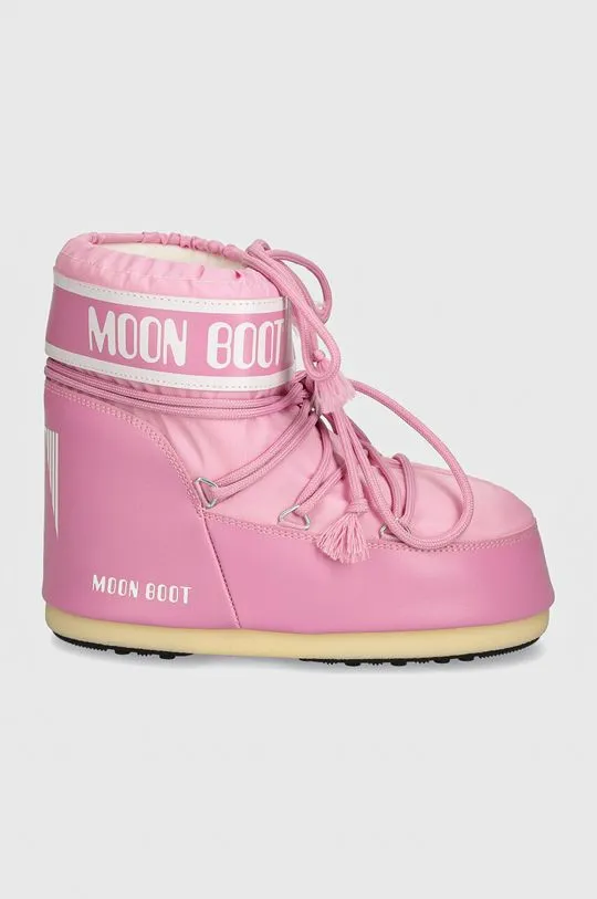 Moon Boot snow boots MB ICON LOW NYLON pink color 80D1409340 J001