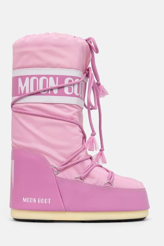 Moon Boot snow boots MB ICON NYLON pink color 80D1400440 J001