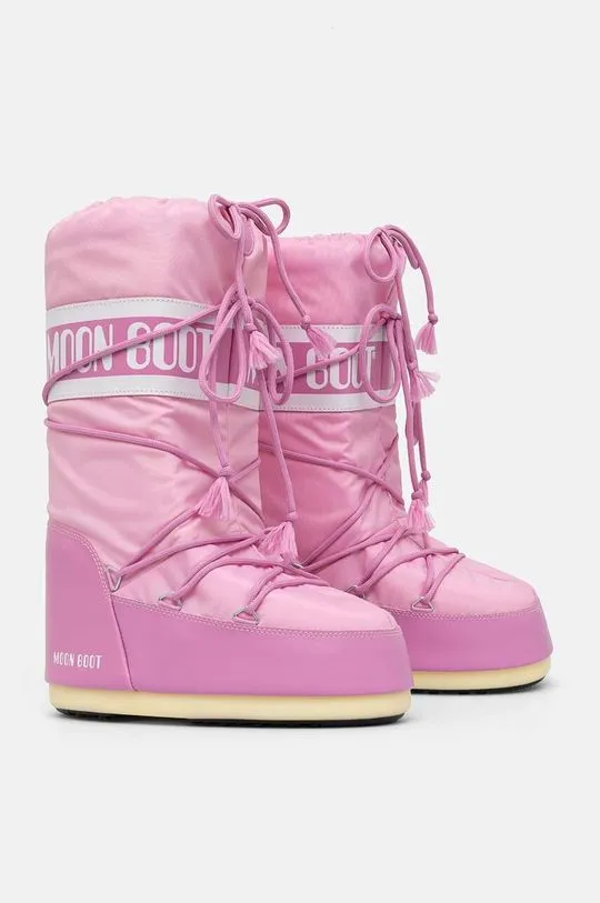 Moon Boot snow boots MB ICON NYLON pink color 80D1400440 J001