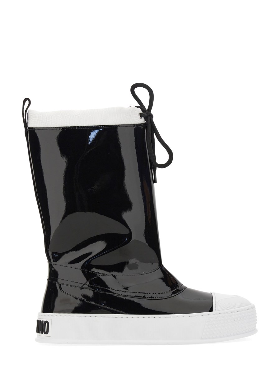 MOSCHINO    VINYL BOOT WITH LOGO