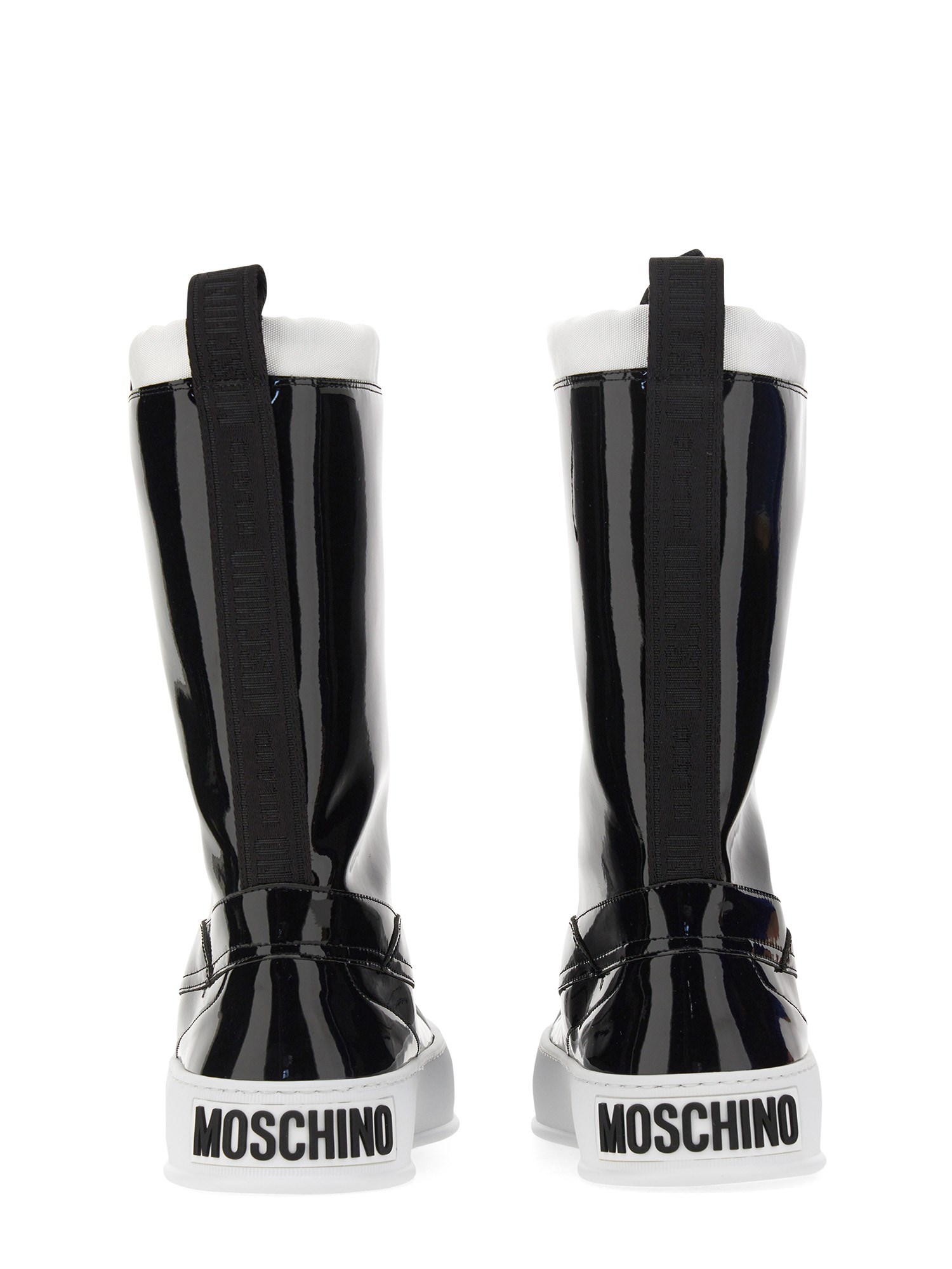 MOSCHINO    VINYL BOOT WITH LOGO